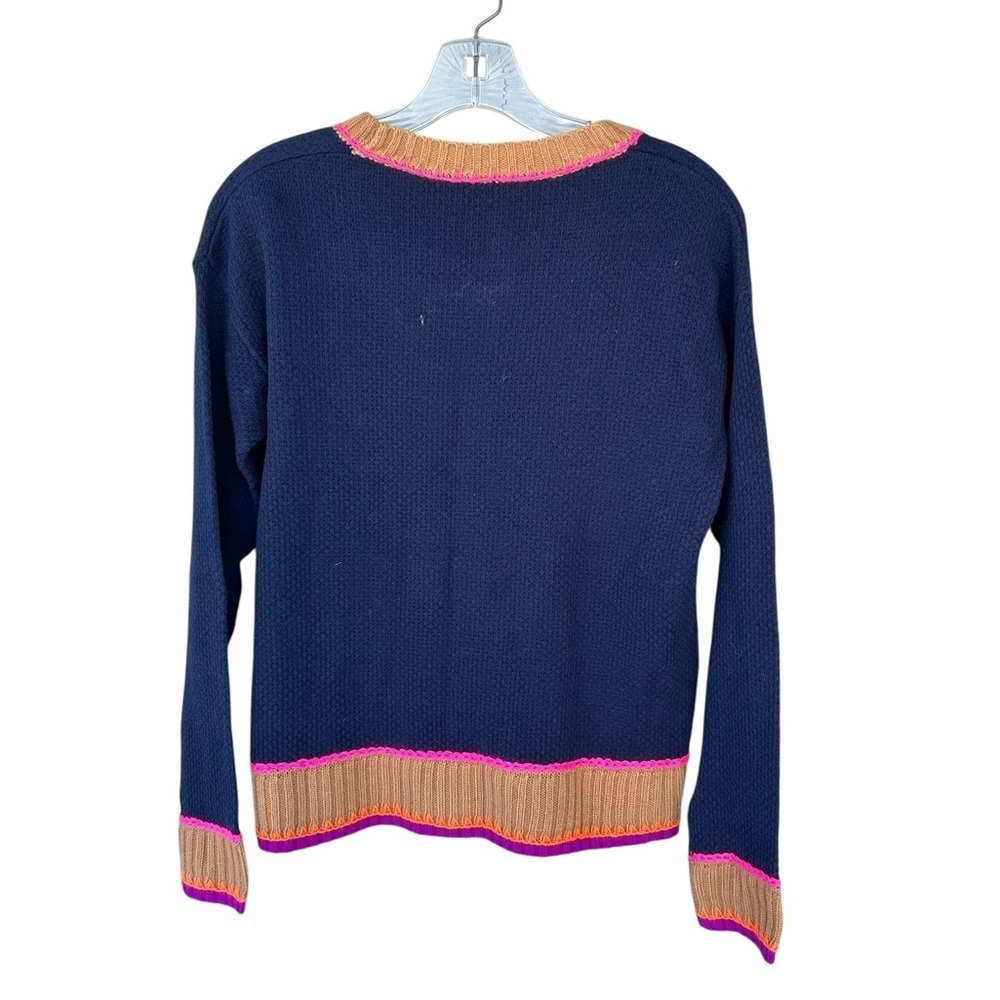 Lisa Todd Border Order Sweater - 100% Cotton - Size Small - Whipstitch Detail - Picture 8 of 9